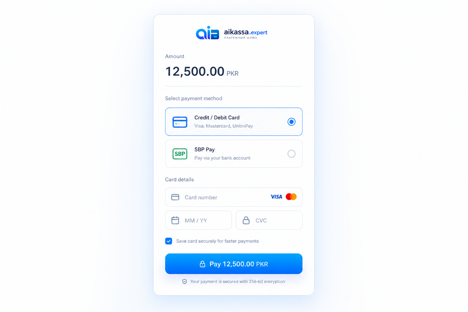 Платёжная форма aikassa.expert